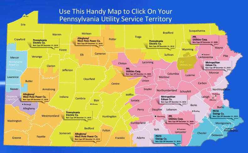Utility Rebates Map PennTAP Utility Rebates Map PennTAP