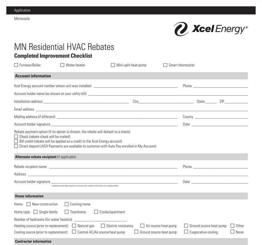 Xcel Energy Rebate Form By State Printable Rebate Form Xcel Energy Rebate Form By State Printable Rebate Form